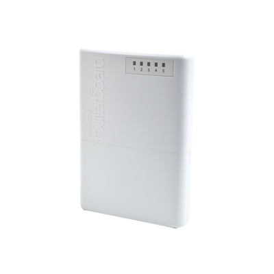 RB750P (PowerBox) RouterBoard, 5 Puertos Fast Ethernet con PoE Pasivo, para exterior