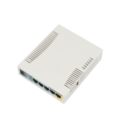 RB951UI-2HND RouterBoard, 5 Puertos Fast, 1 Puerto USB, WiFi 2.4 GHz 802.11 b/g/n, Gran Cobertura con Antena 2.5 dbi, hasta 1 Watt de Potencia