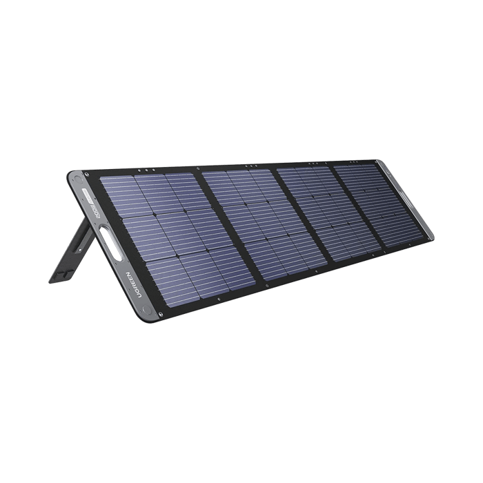 Panel Solar Plegable 200W / Recomendado para el Power Station Portable de 1200W UGREEN /  Alta Eficiencia de Conversión / Alineación Inteligente de la Luz Solar / Resistente Al Agua y Duradero / Incluye Cable XT60 Macho a Macho 2m.: 15114