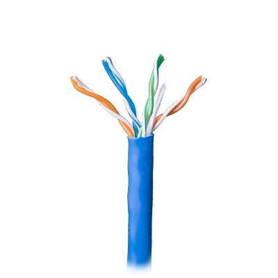 5078-1106 Cable par trenzado nivel 5 (CAT 5e), CMR, de color azul, de 4 pares de conductores sólidos de cobre AWG 24.para aplicaciones de CCTV/Redes de datos/IP Megapixel/Control RS485.