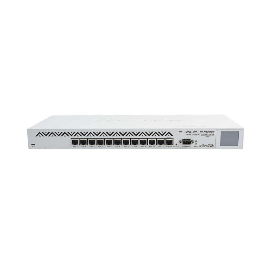 CCR1016-12G Cloud Core Router, CPU 16 Núcleos, 12 Puertos Gigabit Ethernet, 2 GB Memoria
