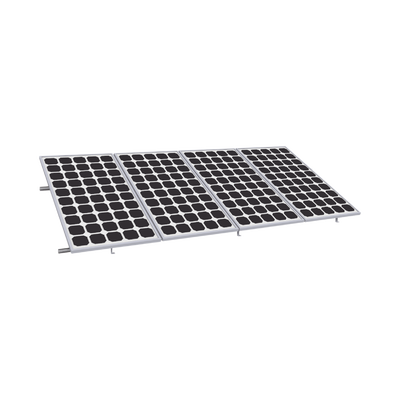Montaje de aluminio  anodizado para techo o piso de concreto de rápida instalación línea Starter,  arreglo 1x4 módulos fotovoltaicos: EPL-AM01-1X4ST