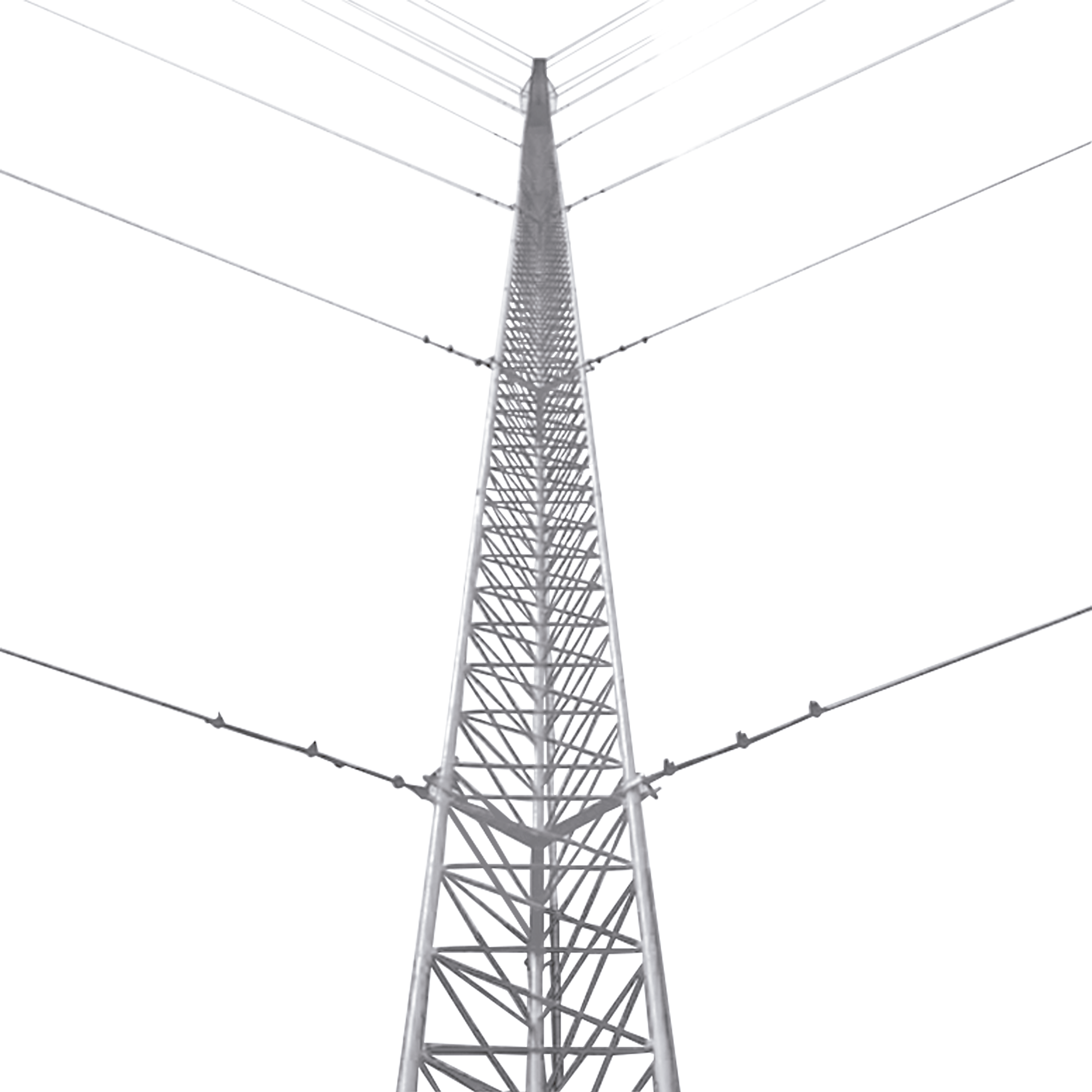 KTZ-30E-030P: KTZ30E030P: Kit de Torre Arriostrada de Techo de 30 m con Tramo STZ30 Galvanizado Electrol?tico (No incluye retenida).
