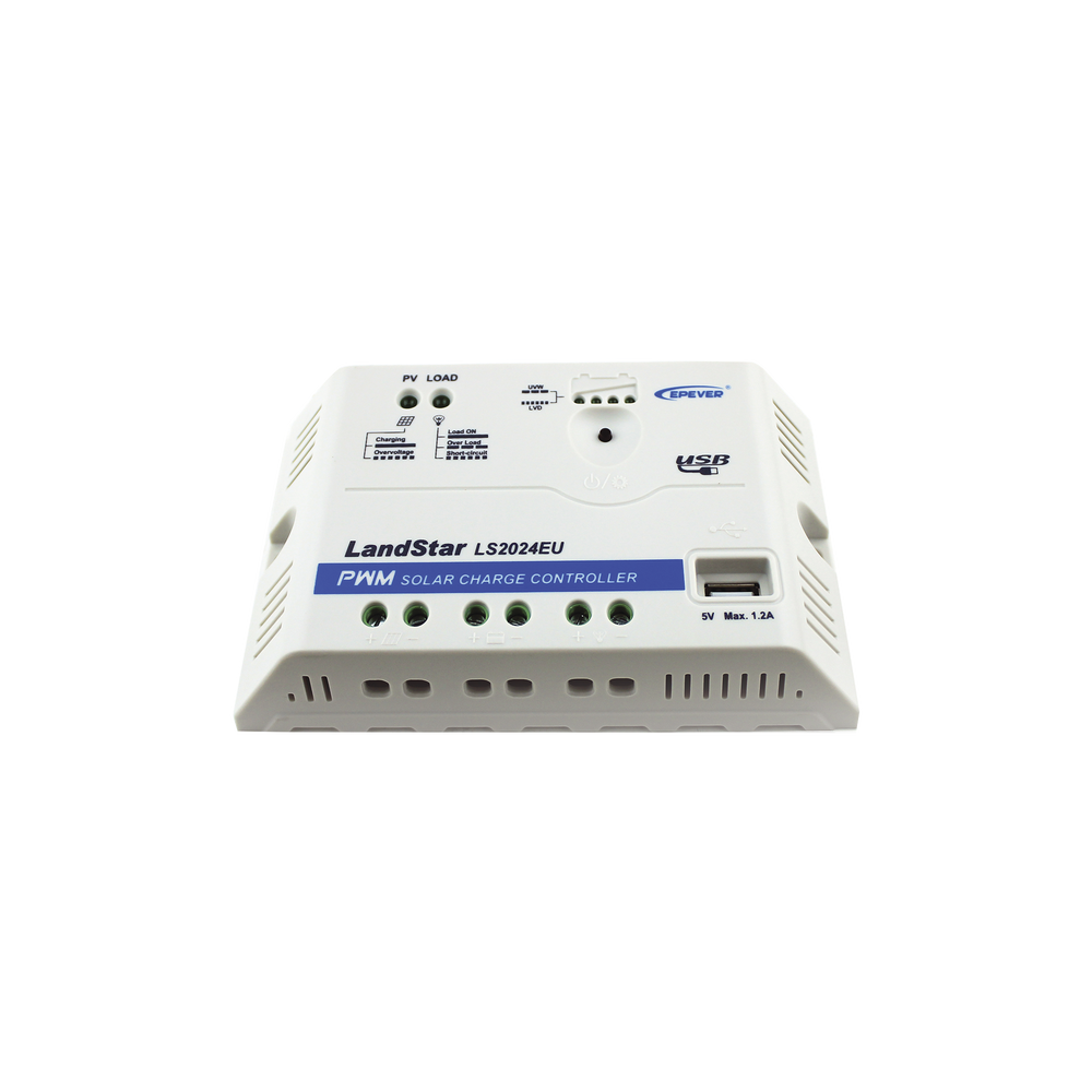 LS-2024-EU Controlador EPSolar PWM 12/24V 20 A, Salida USB