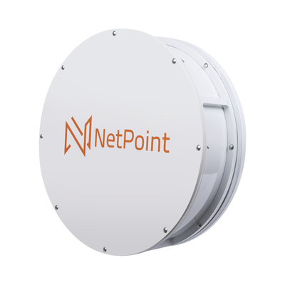 NPX1 Antena blindada de alto rendimiento de 2 ft, 4.9-6.4 GHz, Ganancia 30 dBi con SLANT de 45 ° y 90 °, Conectores N-hembra, montaje con alineación milimétrica.