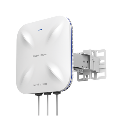 Punto de Acceso Wi-Fi 6 Industrial para Exterior Sectorial 5.95 Gbps, MU-MIMO 4x4, Filtros Anti Interferencia y Auto Optimización con IA, puerto eth 2.5G y SFP: RG-RAP6260(H)-D