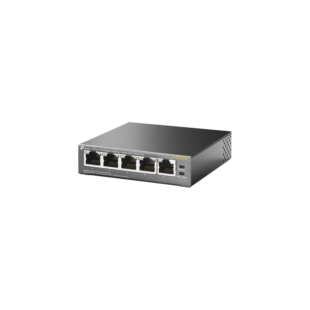 TL-SF1005P Switch PoE no Administrable de escritorio 5 puertos 10/100 Mbps, 4 puertos PoE, 58 W