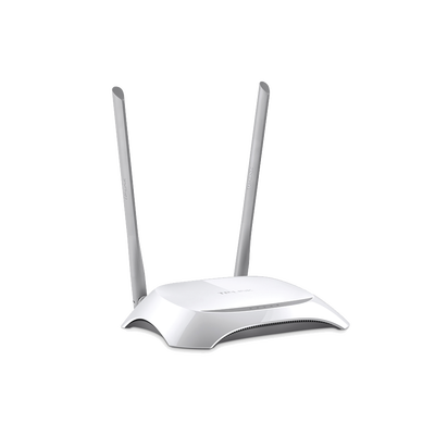 TL-WR840N Router Inalámbrico WISP, 2.4 GHz, 300 Mbps, 2 antenas externas omnidireccional 5 dBi, 4 Puertos LAN 10/100 Mbps, 1 Puerto WAN 10/100 Mbps, control de ancho de banda