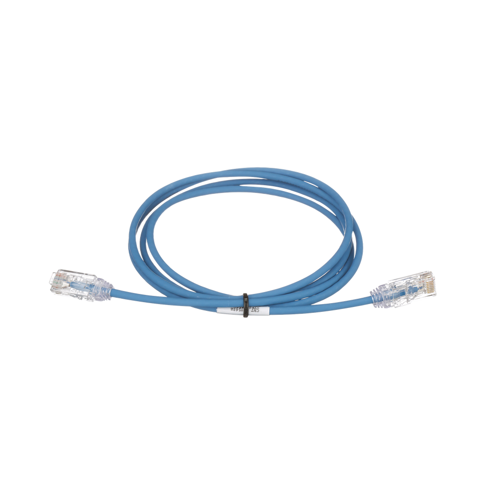 UTP28SP5BU Cable de Parcheo TX6, UTP Cat6, Diámetro Reducido (28AWG), Color Azul, 5ft
